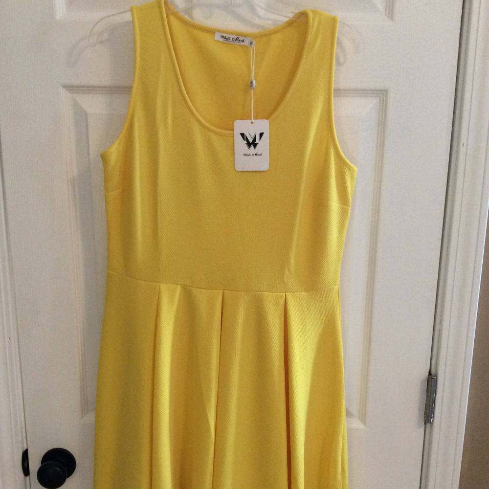Yellow Fit and Flare dress